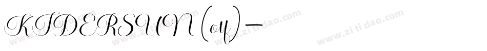 KIDERSUN (otf)字体转换